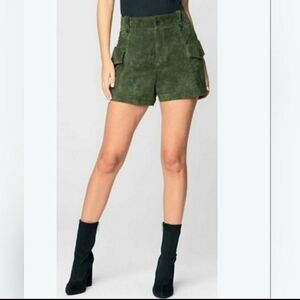 BLANK NYC Crocodile Tears Suede Flap Pocket Shorts Waist 24 Inches NWT